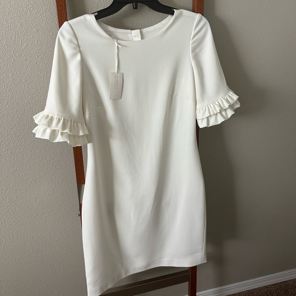 NWT Camilyn Beth Ivory Crepe Rehearsal Dinner Dress - Picture 1 of 5